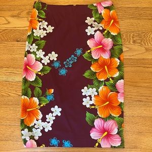 DOLCE & GABBANA Floral Hibiscus Pencil Skirt